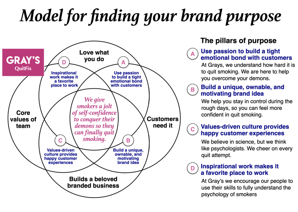 brand purpose and values for healthcare brand plan