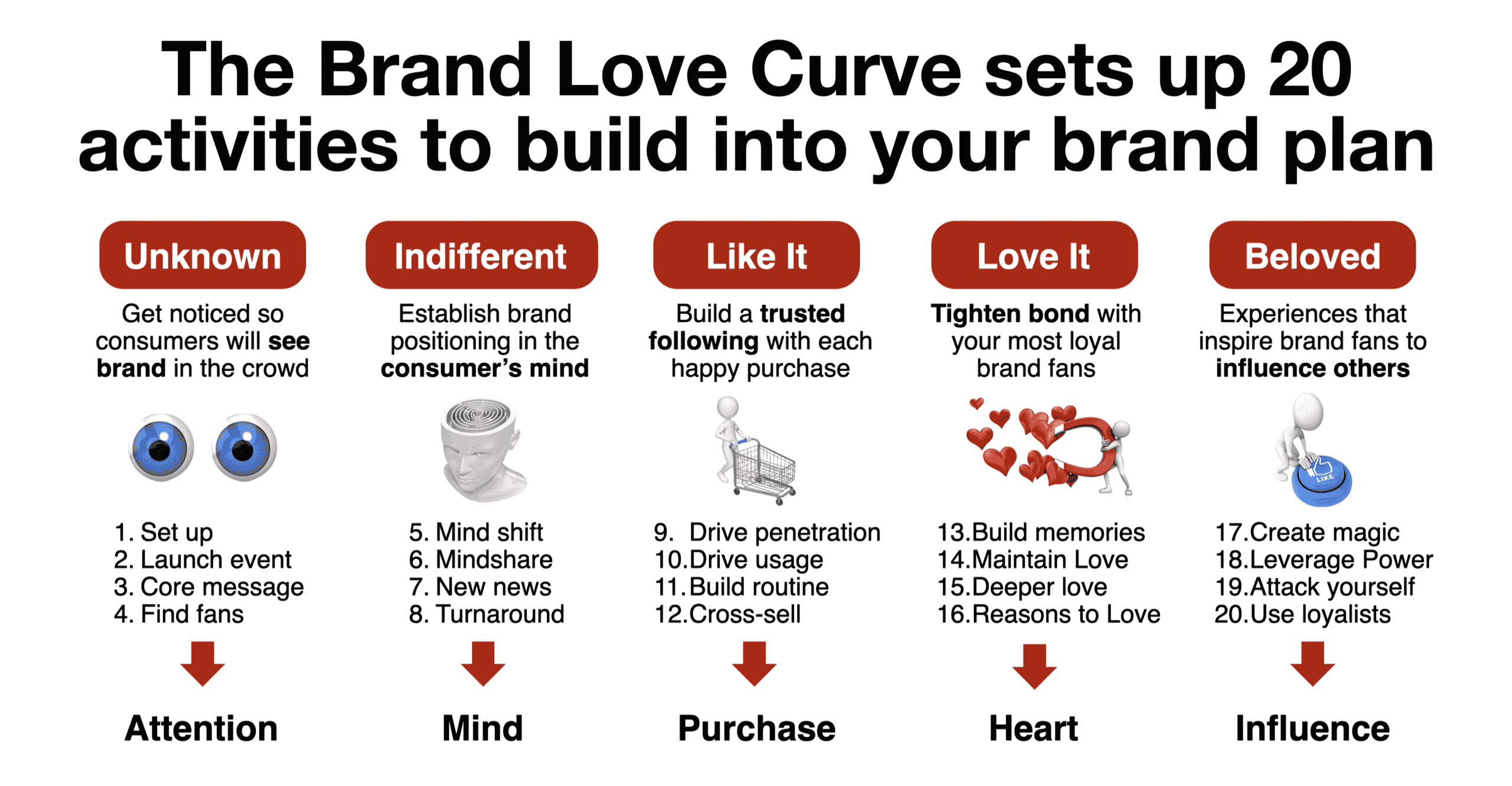 The Brand Love Curve sets up activities
