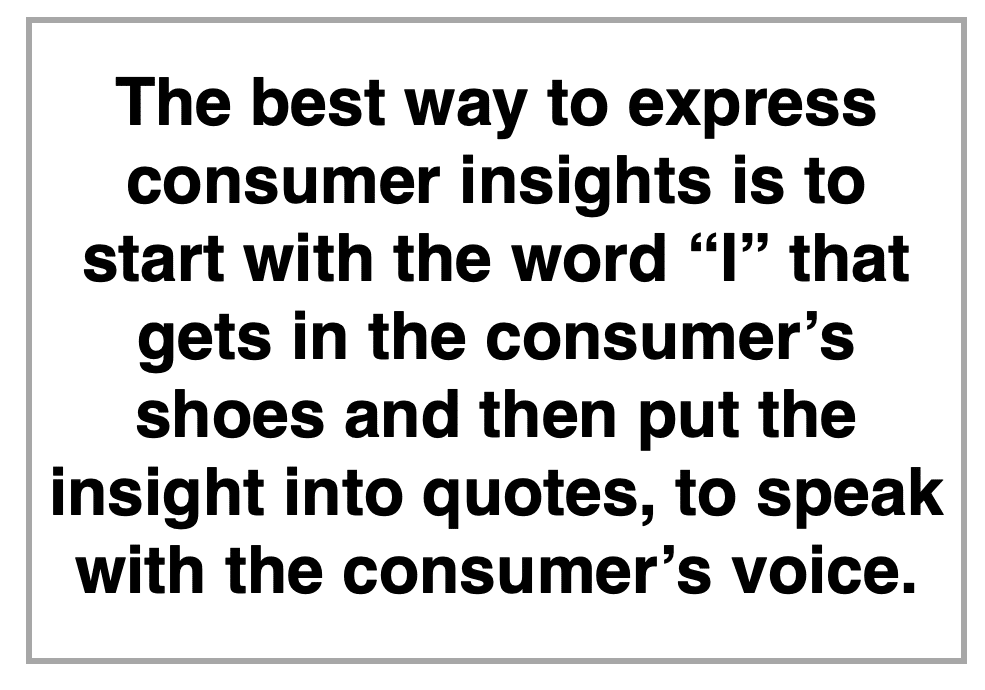 Creative Brief that shows Consumer Insights