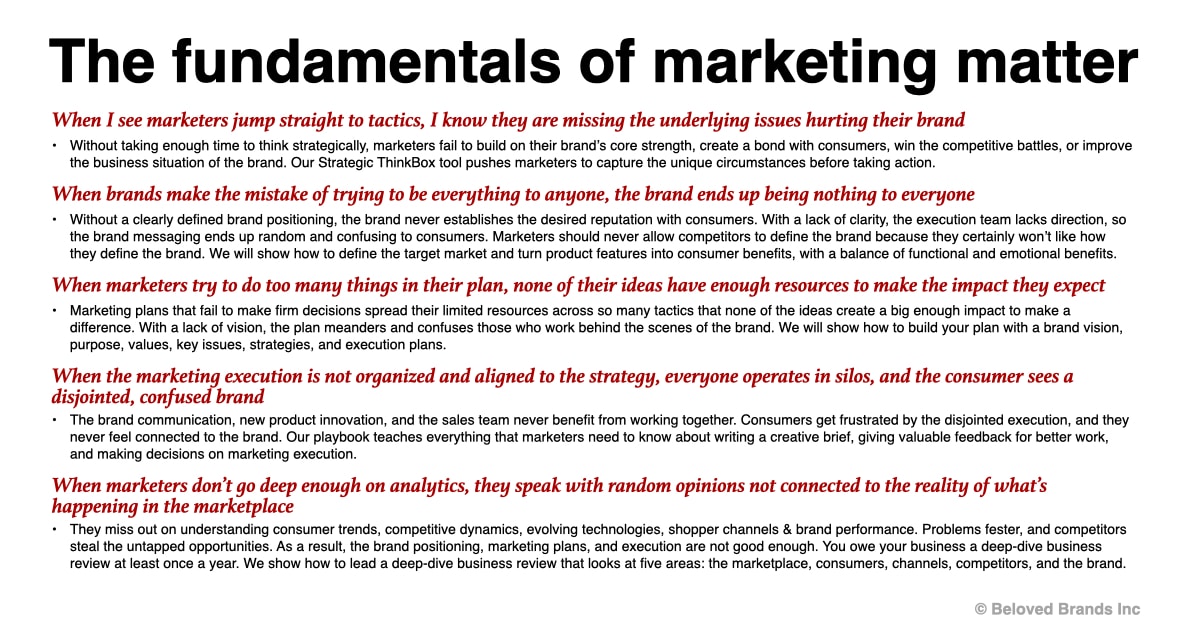 Marketing fundamentals